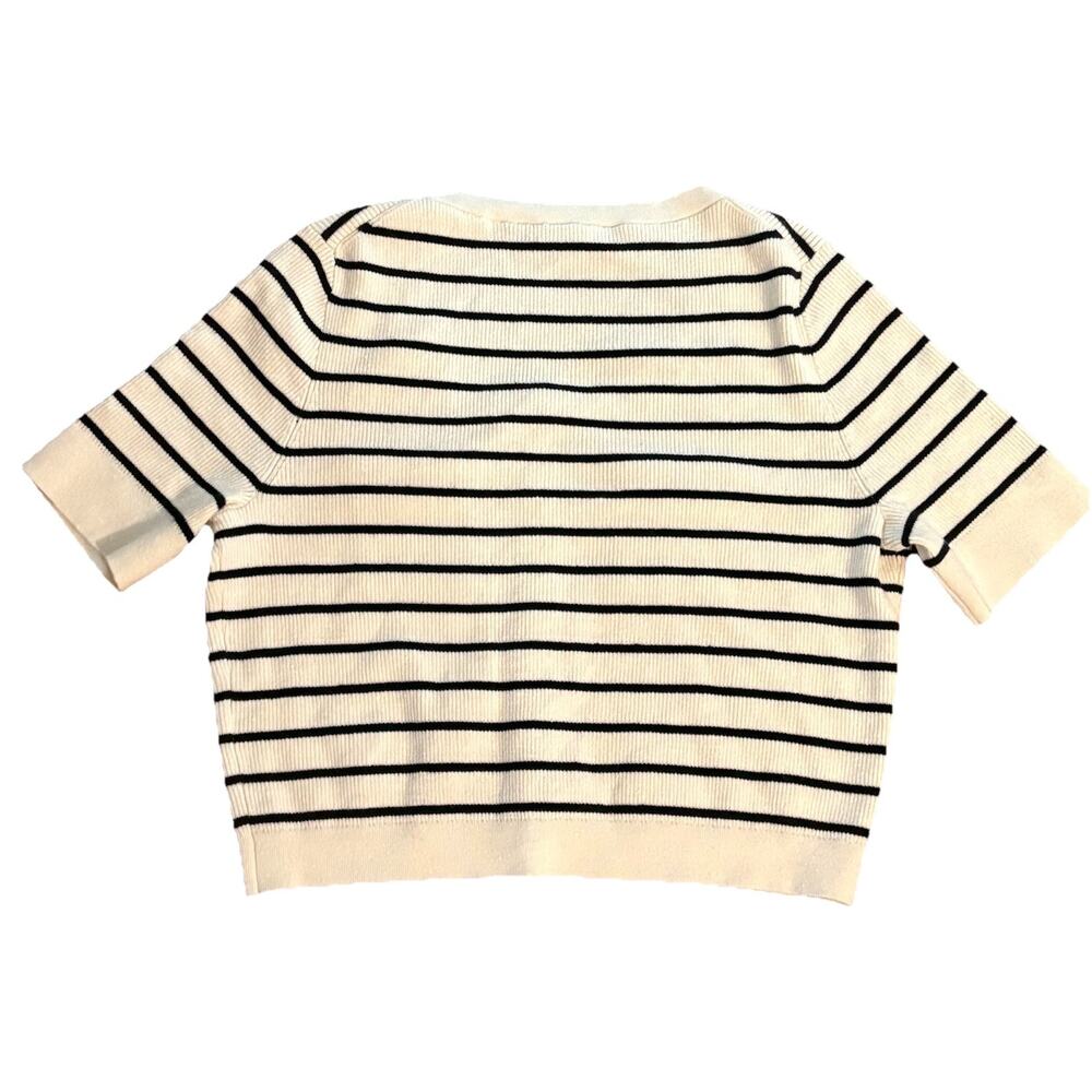 J Crew Sweater Cardigan Women XL Button Up Knit Sweater Tee Merlino Wool Black - Picture 6 of 8